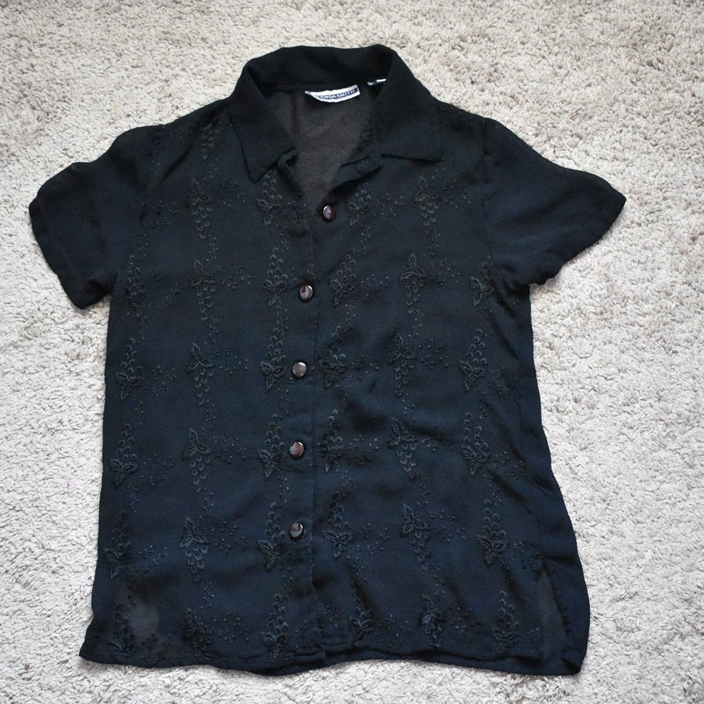 Amanda Smith Black Button Down Shirt